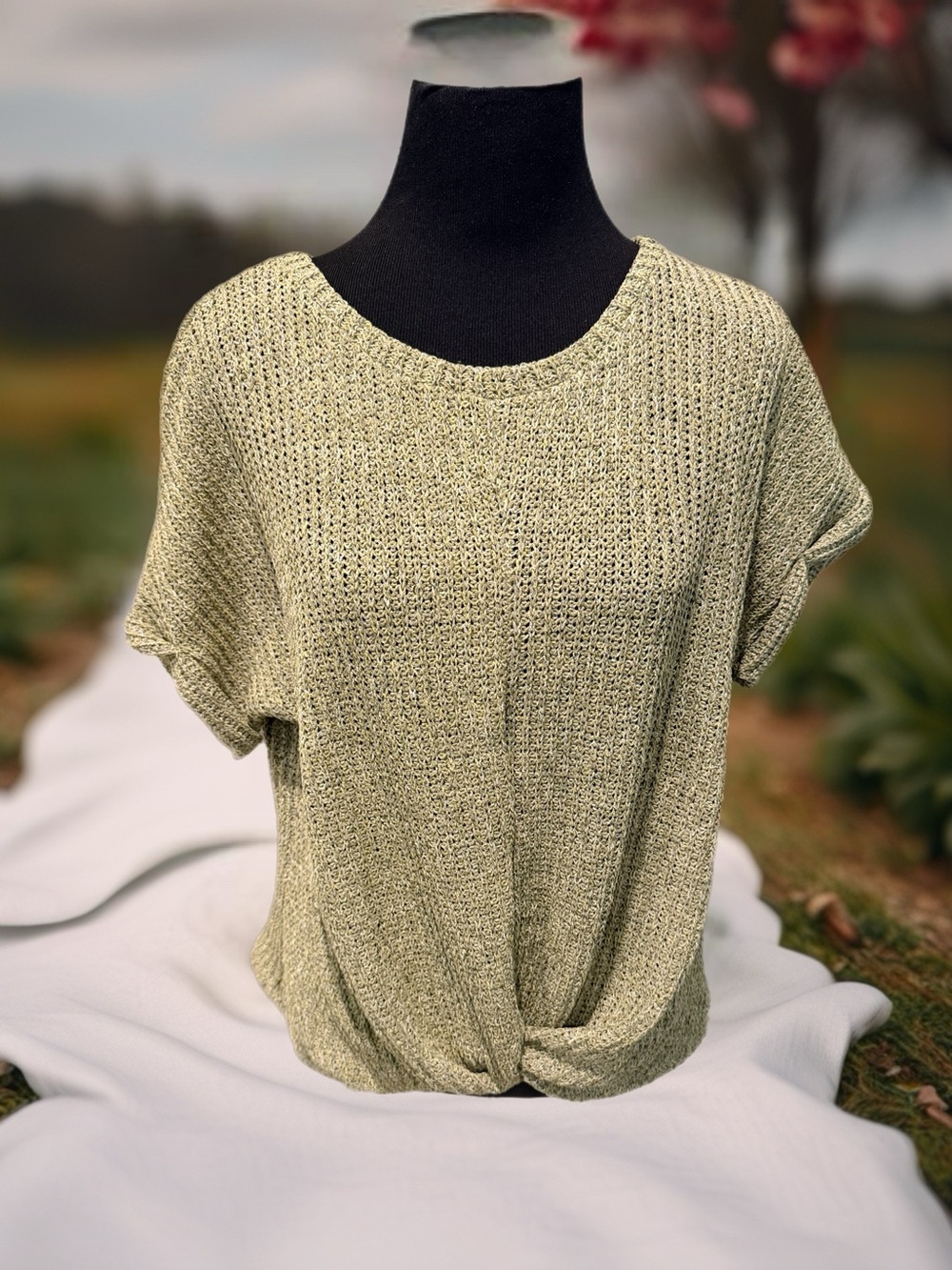 Korye Knotted Short Sleeve Sweater